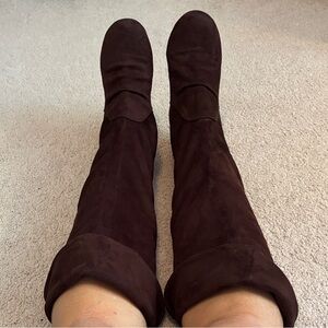 Report Dark Brown Over the Knee Boots